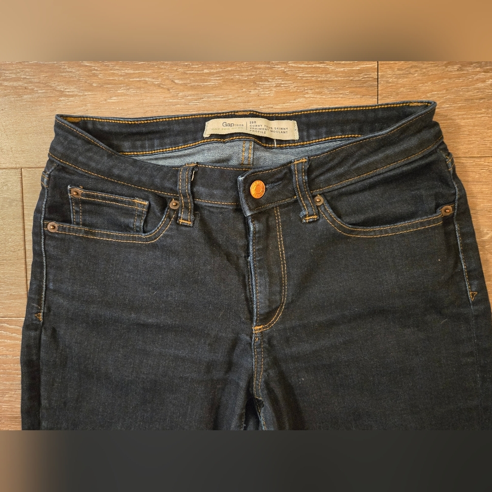 Gap Curvy True Skinny Indigo Dark Wash Jeans - Picture 13 of 16